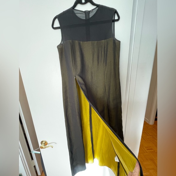 Linen Livianna Conti: midi dress with chiffon top bodice - Picture 6 of 6